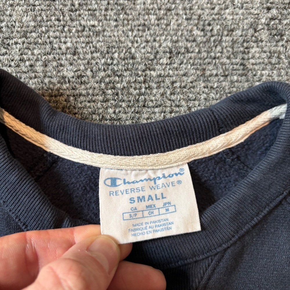 Champion Reverse Weave Keeneland Sweatshirt Navy Blue Gold Horse Racing Small - Picture 4 of 7